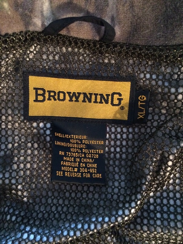 Browning Camo Hunting Jacket Mens XLTG