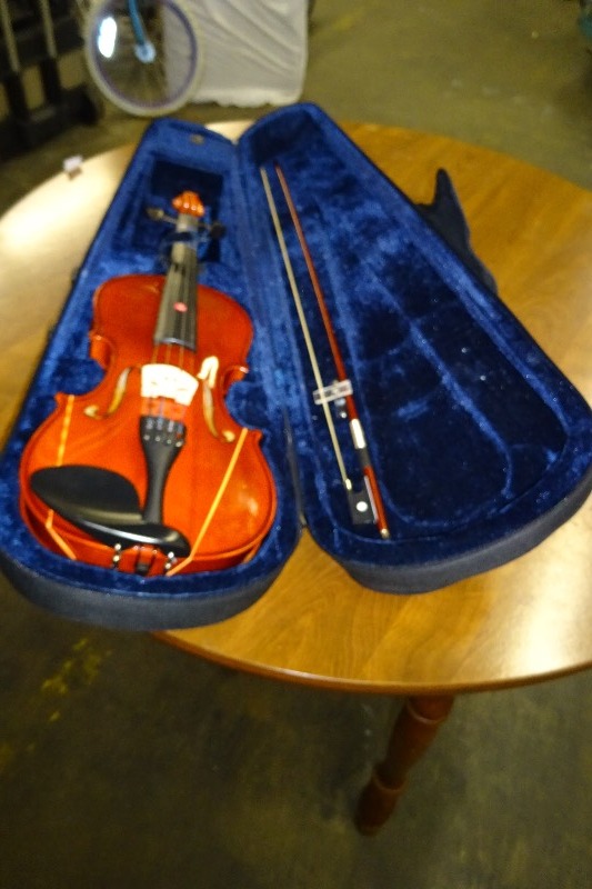 Violin in case