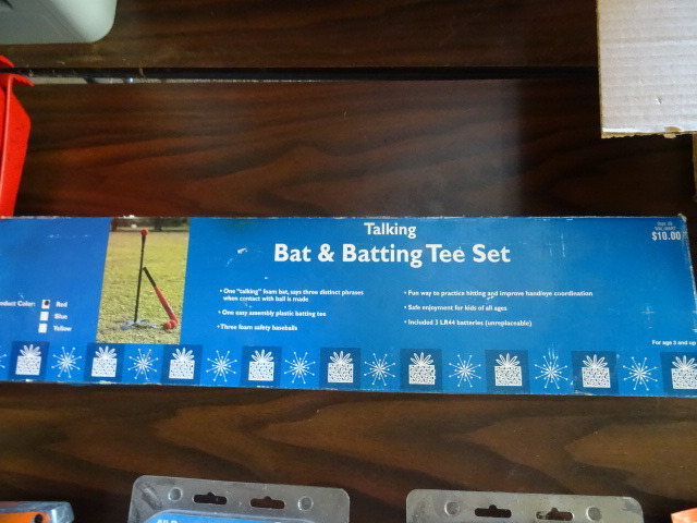 lot 54 image: Talking bat and batting tee set