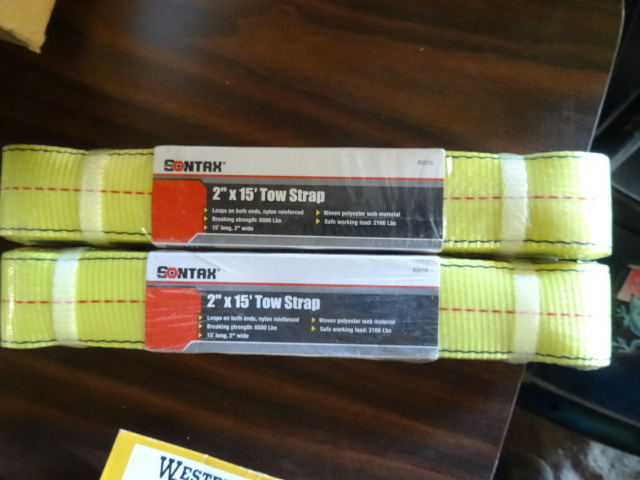 lot 55 image: 2 sontax 2 x 15 tow straps.