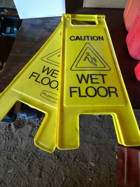 lot 58 image: 2 wet floor signs