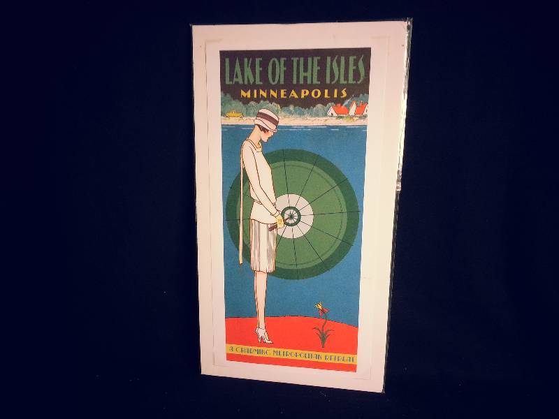 lot 18 image: Original Lakes of the Isles Minneapolis Deco Retro Print