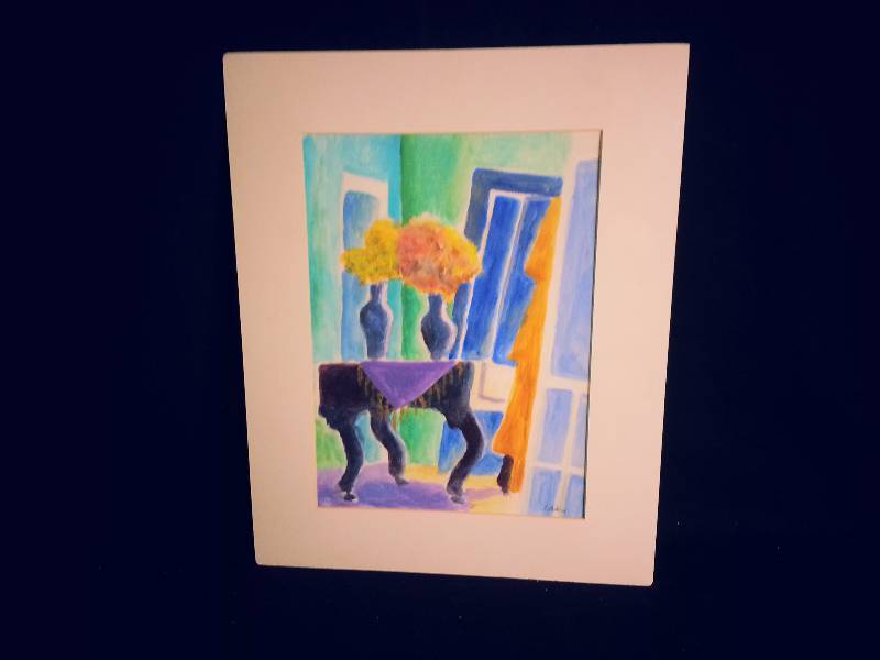 lot 19 image: Janet Adkins Original Acrylic Piano in the Hall