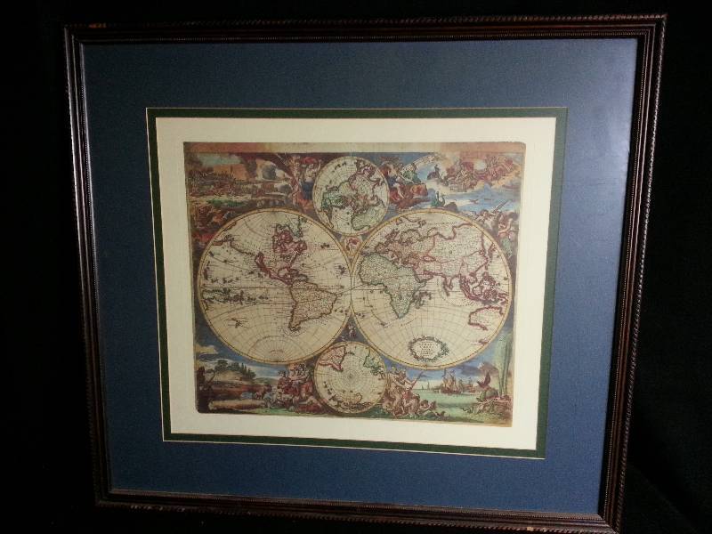 lot 56 image: Vintage Spherical World Map