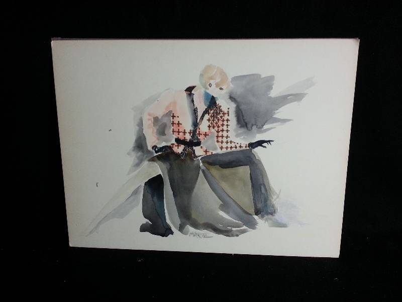 lot 59 image: Original French Fashion Watercolor by Marie