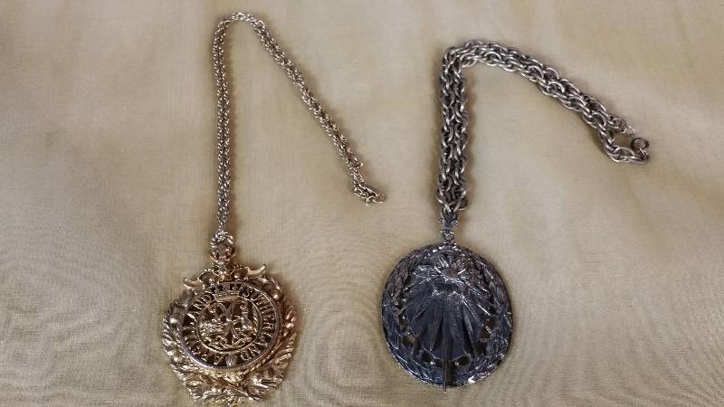 lot 71 image: Lot of (2) Medallion Necklaces