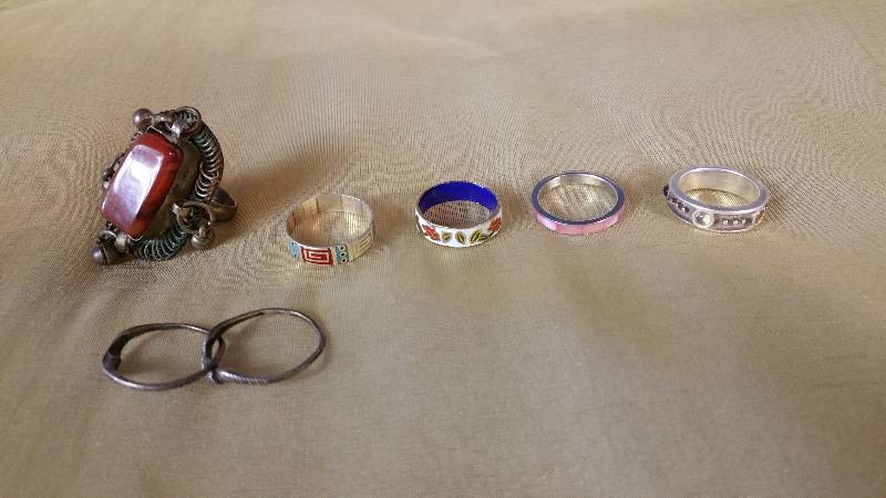 lot 83 image: Sterling () Stone Ring  More