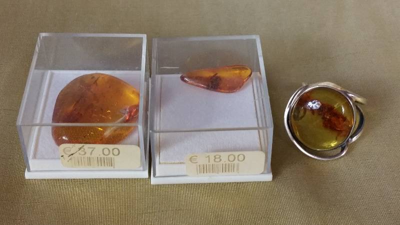 lot 102 image: Amber w Ancient Insects