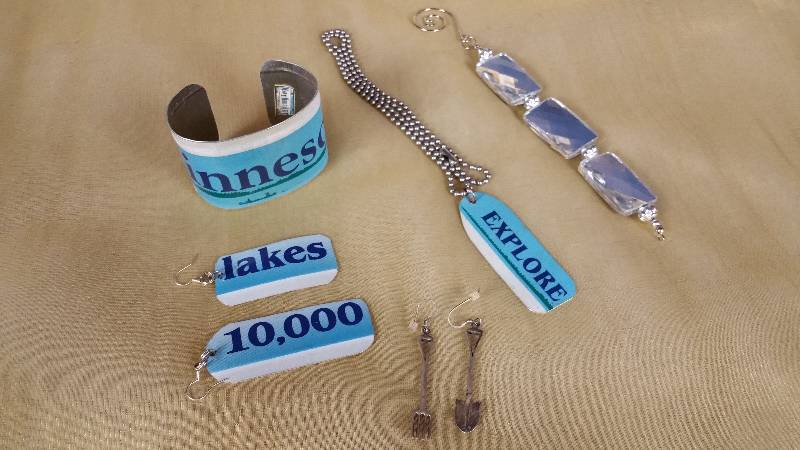 lot 106 image: Minnesota License Plate Jewelry  More
