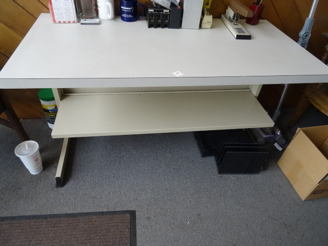 Steel framed desk