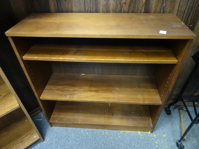 Wood book shelf.