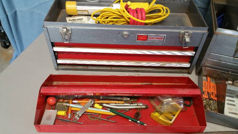 lot 8 image: Four (4) Craftsman Toolboxes Loaded with Tools, Etc.