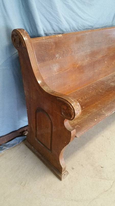 lot 16 image: Approximately 8 Long Church Pew  Bench