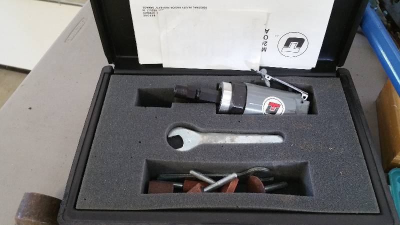 lot 23 image: Group of Automotive Shop Tools, Including Air Tools, Large Jack, Tool Boxes, Etc.