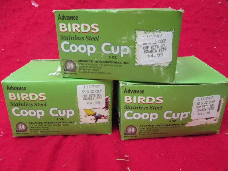 Qty 3 Advance Birds stainless steel...