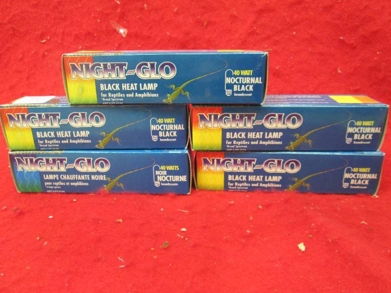 Qty 5 Night-Glo Black heat lamp for...
