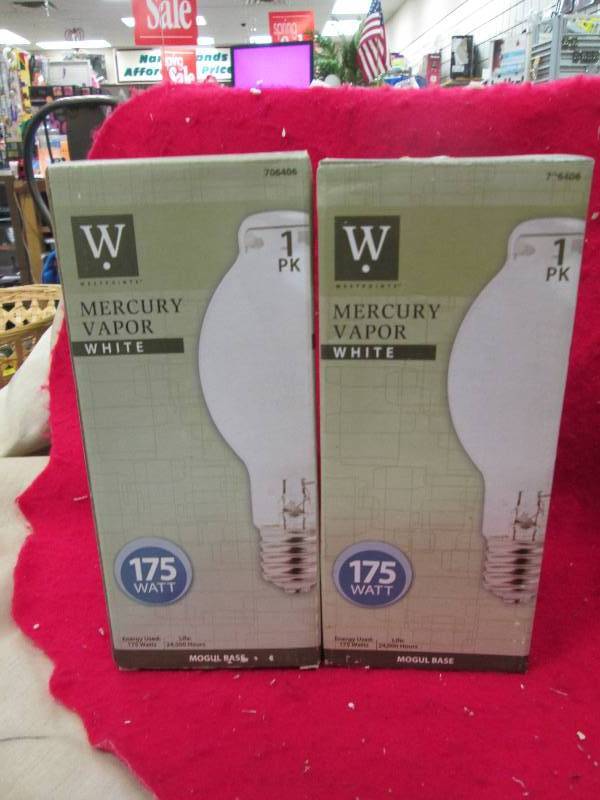 Qty 2 West points Mercury Vapor Whi...