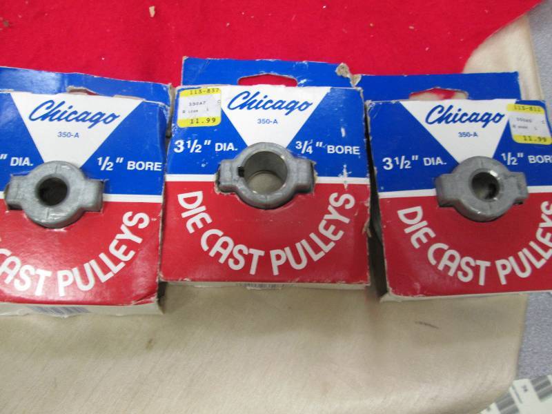 Qty 3 Chicago die casting pulleys 3...