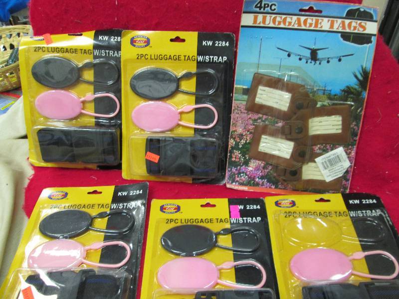 4 pc Luggage tags and 5- 2pc luggag...