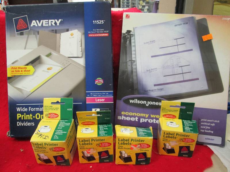 Avery wide format print-on dividers...