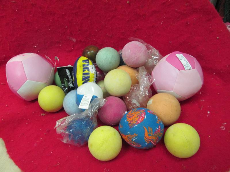 Assortment of different balls...