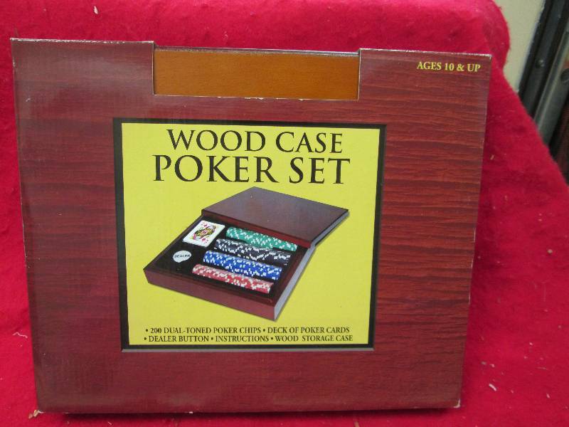 Wood Case Poker set...