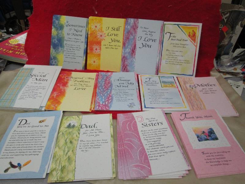 Qty 34 special saying greeting card...