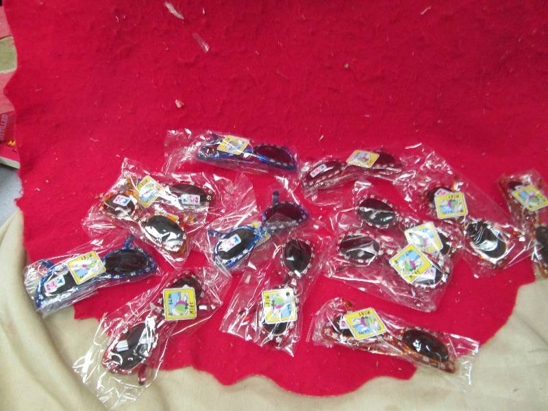 Qty 13 kids sunglasses red, orange,...