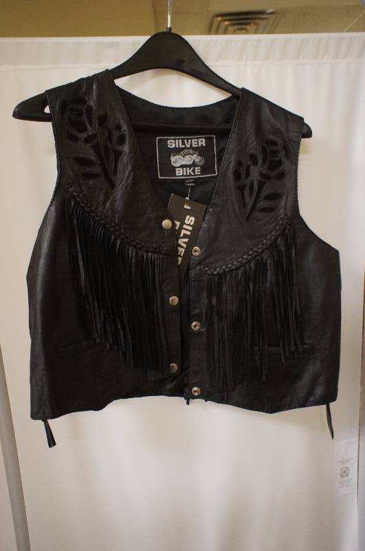 Silver Bike Leather Vest