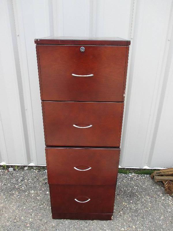 lot 18 image: Wood file cabinet