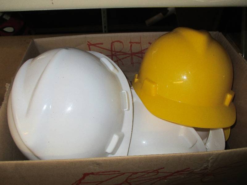 lot 38 image: Box of hardhats