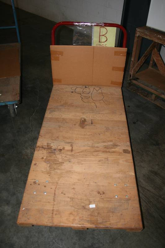 Red Frame Flat Rolling Cart