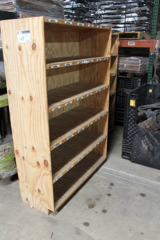 Wooden Shelving Unit w5 Shelves 18 x 48 x 72.