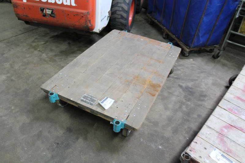 Nutting Style Utility Cart wWheels & Flat Wooden Base 54 x 36 x 12.