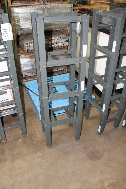 Lot of (4) Jarke Stacking Racks Mini-Module An efficient, low-cost means to quickly organize floor clutter anywhere in your plant or warehouse 16 x 12 x 15.