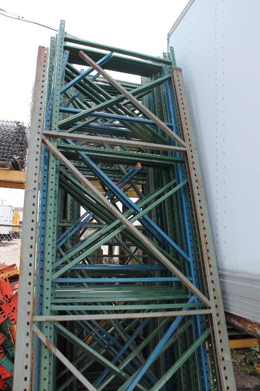 Lot of Pallet Racking Including Uprights, 8 x 3.5, app. 4 ct. Cross Beams, 8 x 2.5, app. 12 ct.