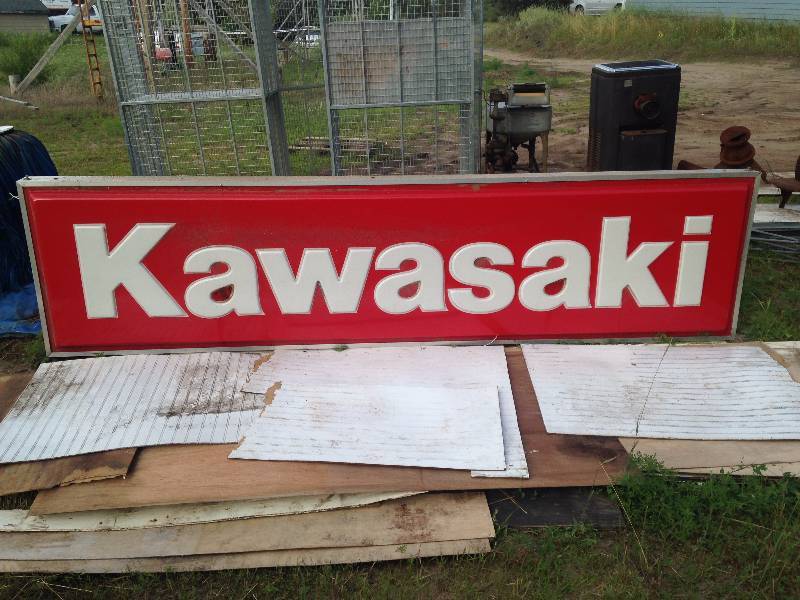 14ft Long Kawasaski Lighted Sign