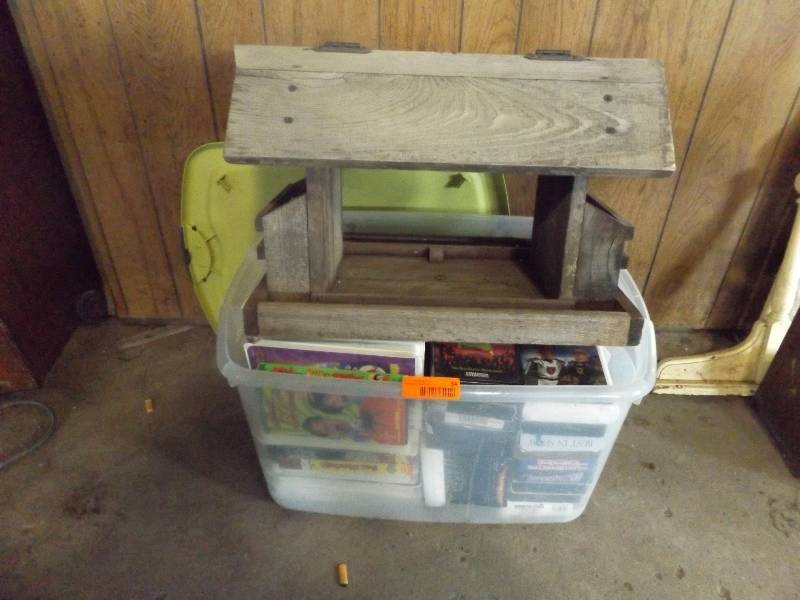 Tote of VHS Tapes, Bird Feeder