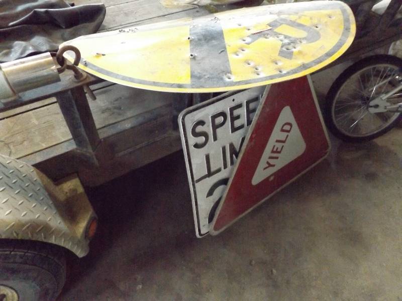 RR Crossing Sign with Bullet Holes