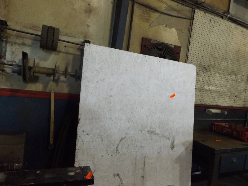 White Painted Plywood and 4 Metal Signs