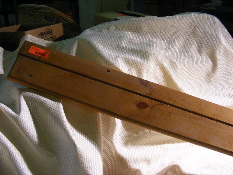 Long Wooden Shelf with Plateholder Groove