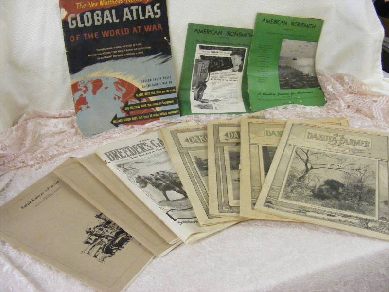Collectible Papers and Magazines incl WW2 Atlas