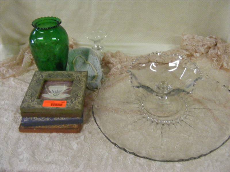 Wall Hangings, Clear Glass Large Round Platter