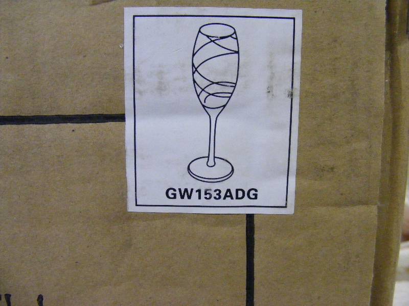 24 Double Swirl Flute Glasses