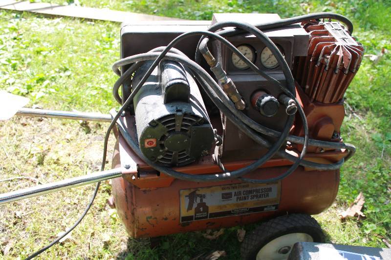 Sears Craftsman Leeson Air Compressor & Paint Sprayer; 100PSI Twin
