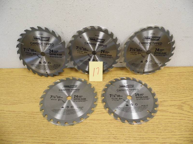 5 New Carbide Tipped Saw Blades