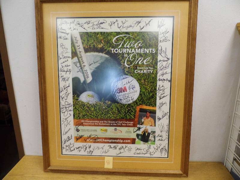 Framed Golf Charity Poster
