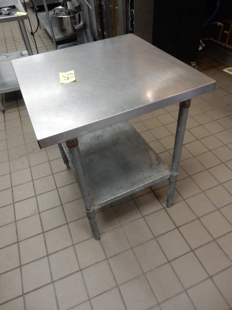 lot 8A image: Stainless Steel Work table.