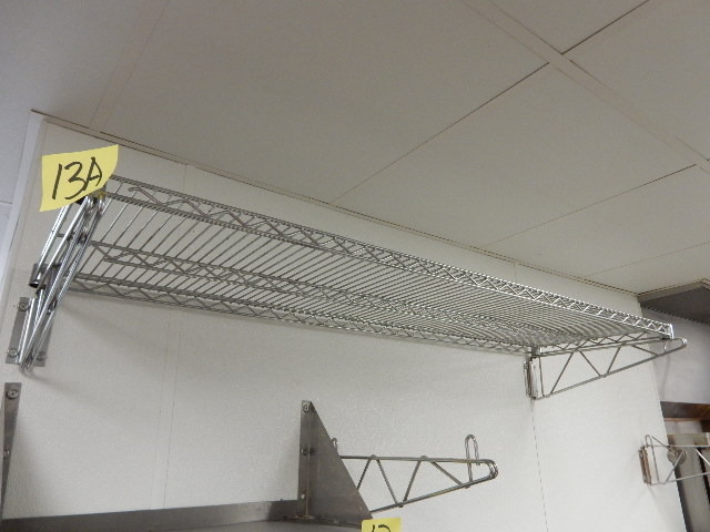 lot 13A image: 2, 12 in x 36in Stainless Steel Shelves