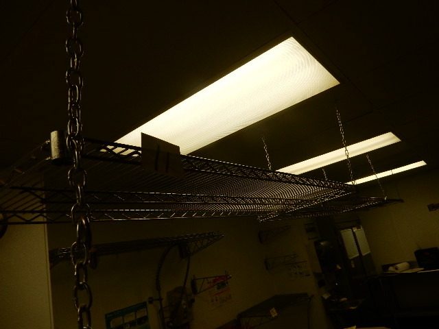 lot 11 image: Hanging Shelf system, 3 sections, 18 in x 60 in